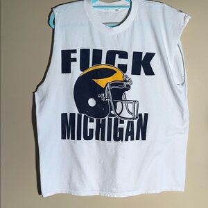 White Sleeveless Graphic Tee
